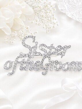 Bridal Party Brooch Pins (Sister of the Groom (Silver))
